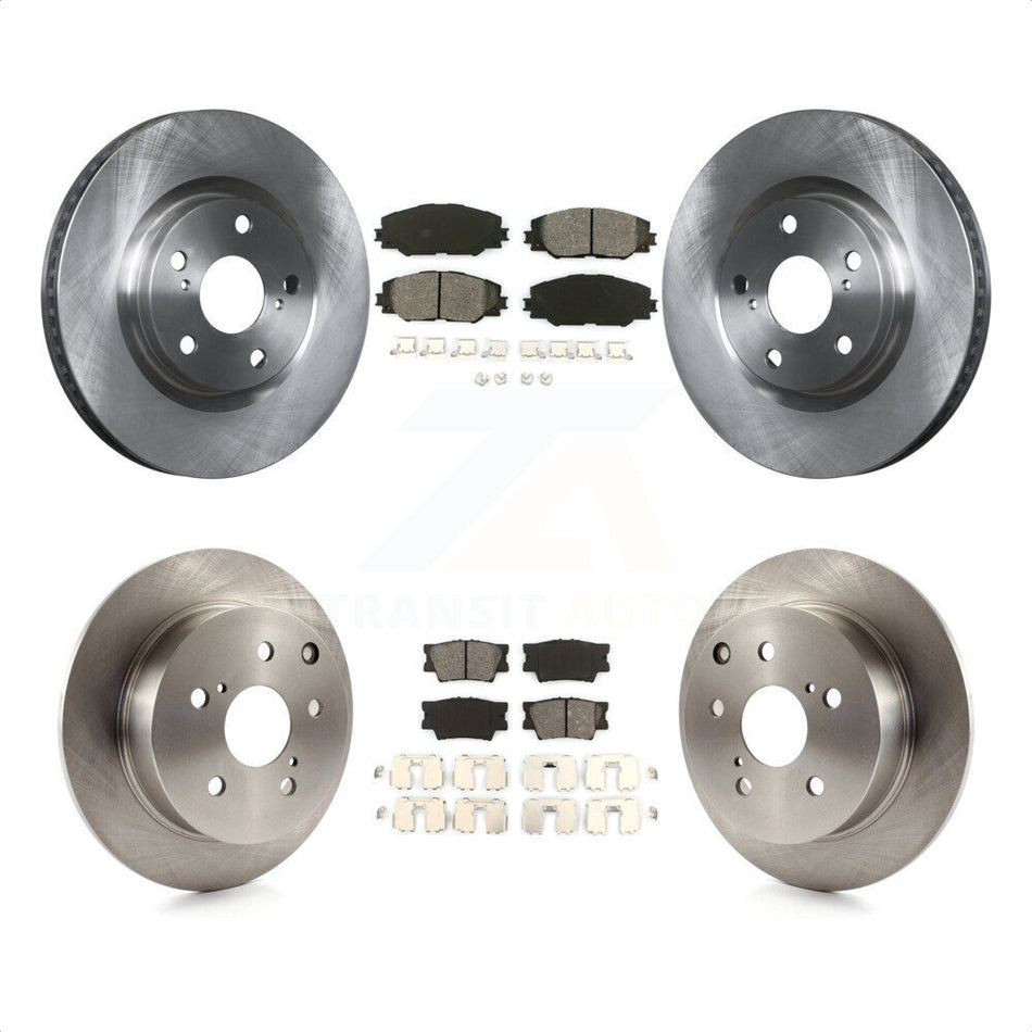 Front Rear Disc Brake Rotors And Semi-Metallic Pads Kit For Toyota Matrix Pontiac Vibe K8S-101315 by Transit Auto