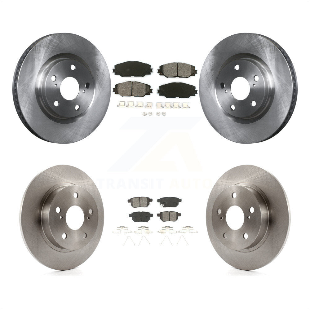 Front Rear Disc Brake Rotors And Semi-Metallic Pads Kit For 2011-2016 Scion tC K8S-101320 by Transit Auto