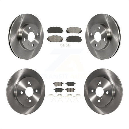 Front Rear Disc Brake Rotors And Semi-Metallic Pads Kit For 2012-2013 Toyota Yaris L LE K8S-101323 by Transit Auto