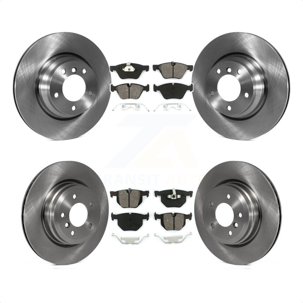 Front Rear Disc Brake Rotors And Semi-Metallic Pads Kit For 2006-2006 BMW 330i 330xi K8S-101331 by Transit Auto