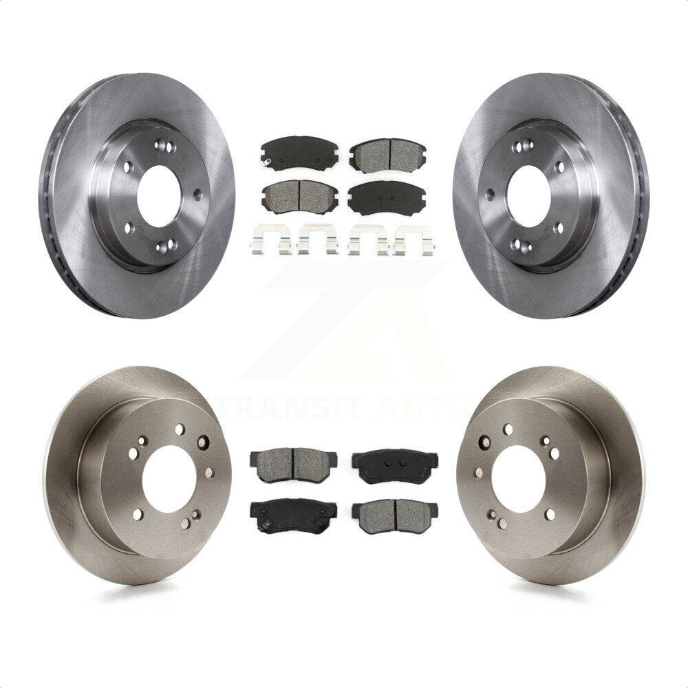 Front Rear Disc Brake Rotors And Semi-Metallic Pads Kit For Hyundai Elantra K8S-101337 by Transit Auto