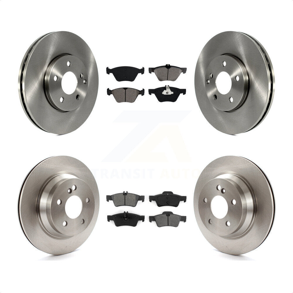 Front Rear Disc Brake Rotors And Semi-Metallic Pads Kit For Mercedes-Benz E350 E320 AWD K8S-101340 by Transit Auto