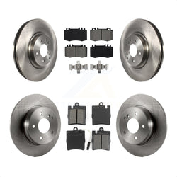 Front Rear Disc Brake Rotors And Semi-Metallic Pads Kit For Mercedes-Benz C230 C320 SLK350 K8S-101348