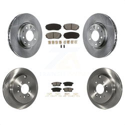 Front Rear Disc Brake Rotors And Semi-Metallic Pads Kit For Ford Edge Mazda CX-7 Lincoln MKX K8S-101351