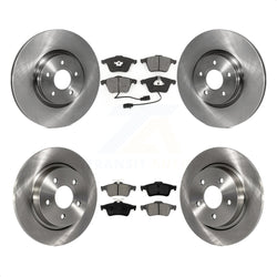 Front Rear Disc Brake Rotors And Semi-Metallic Pads Kit For Volvo S40 C70 V50 K8S-101357