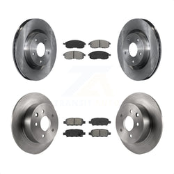 Front Rear Disc Brake Rotors And Semi-Metallic Pads Kit For Nissan Altima K8S-101358