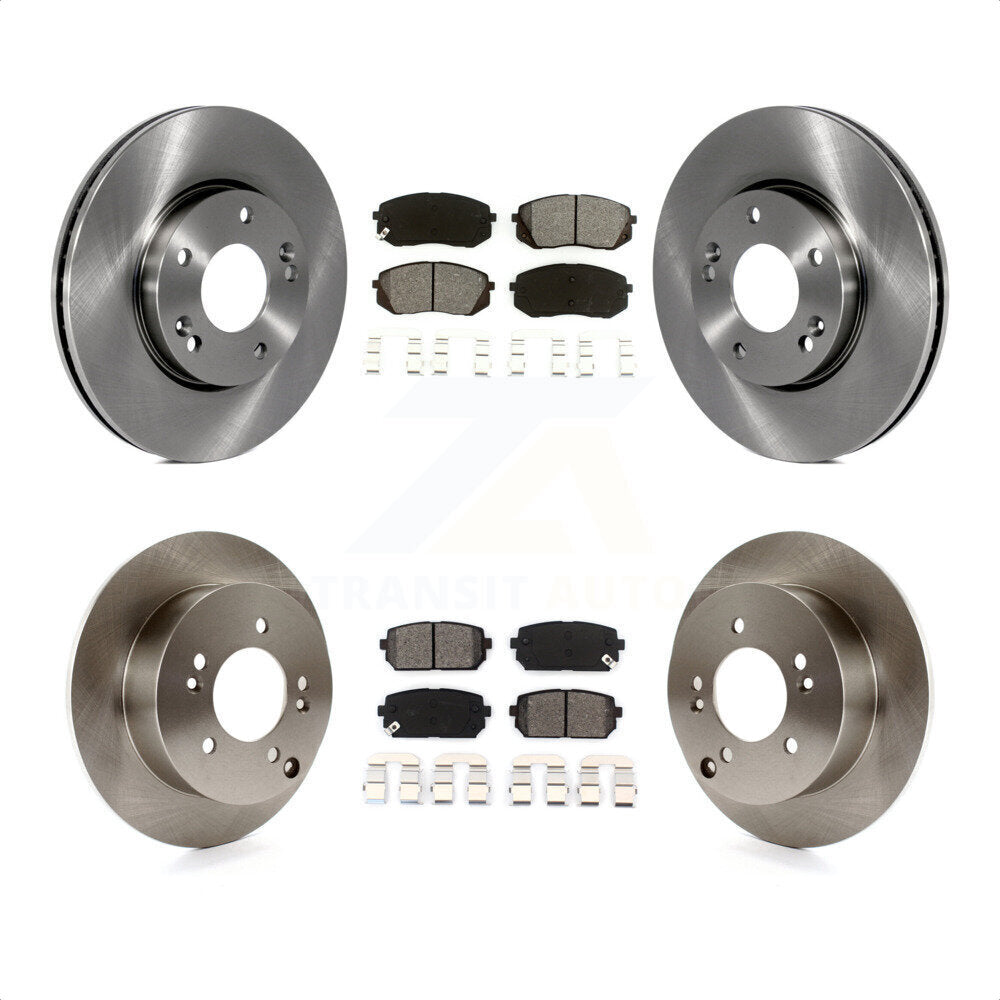 Front Rear Disc Brake Rotors And Semi-Metallic Pads Kit For 2007-2009 Kia Rondo K8S-101372 by Transit Auto