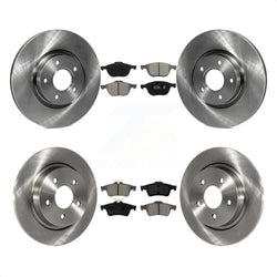 Front Rear Disc Brake Rotors And Semi-Metallic Pads Kit For Volvo S40 C70 C30 V50 K8S-101376