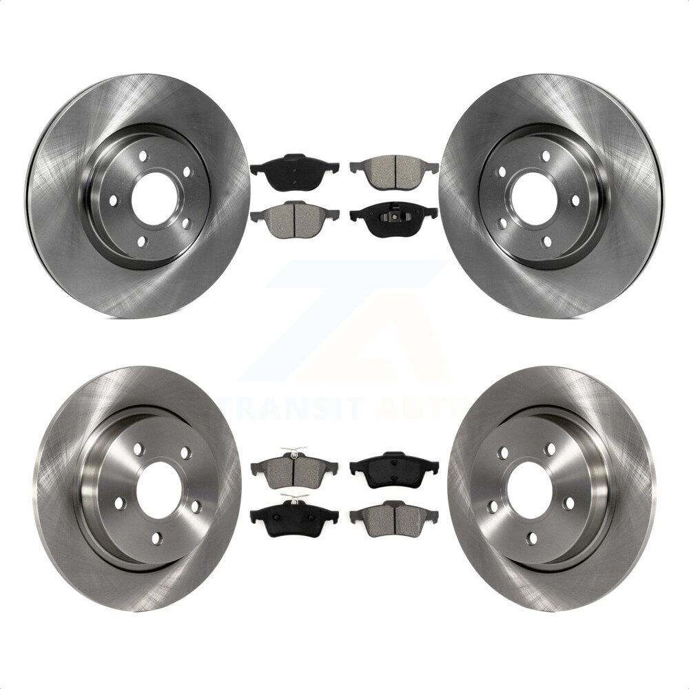 Front Rear Disc Brake Rotors And Semi-Metallic Pads Kit For Volvo S40 C70 C30 V50 K8S-101376 by Transit Auto