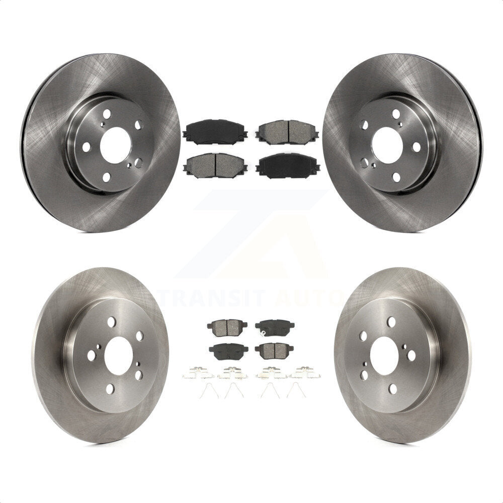 Front Rear Disc Brake Rotors And Semi-Metallic Pads Kit For Toyota Corolla Matrix Pontiac Vibe K8S-101384 by Transit Auto