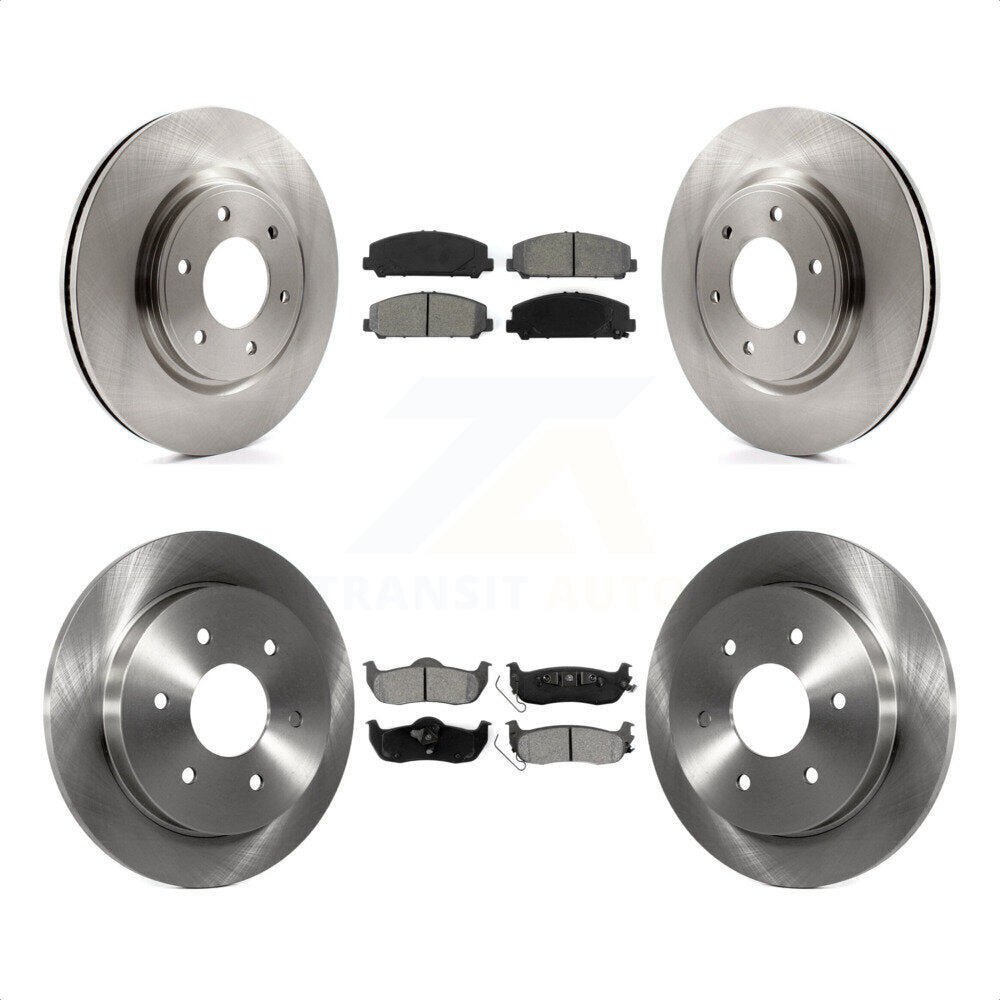 Front Rear Disc Brake Rotors And Semi-Metallic Pads Kit For Nissan Titan Armada Infiniti QX56 INFINITI TITAN K8S-101386 by Transit Auto