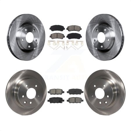 Front Rear Disc Brake Rotors And Semi-Metallic Pads Kit For Nissan Rogue Select K8S-101392 by Transit Auto