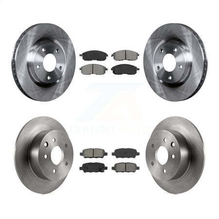 Front Rear Disc Brake Rotors And Semi-Metallic Pads Kit For 2007-2012 Nissan Sentra SE-R K8S-101393 by Transit Auto