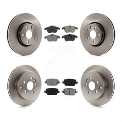 Front Rear Disc Brake Rotors And Semi-Metallic Pads Kit For 2008-2011 Land Rover LR2 K8S-101397