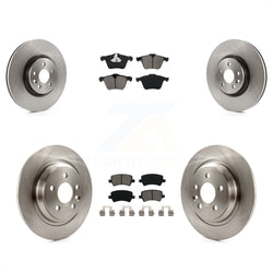 Front Rear Disc Brake Rotors And Semi-Metallic Pads Kit For Volvo S60 V70 With 336mm Diameter Rotor K8S-101404