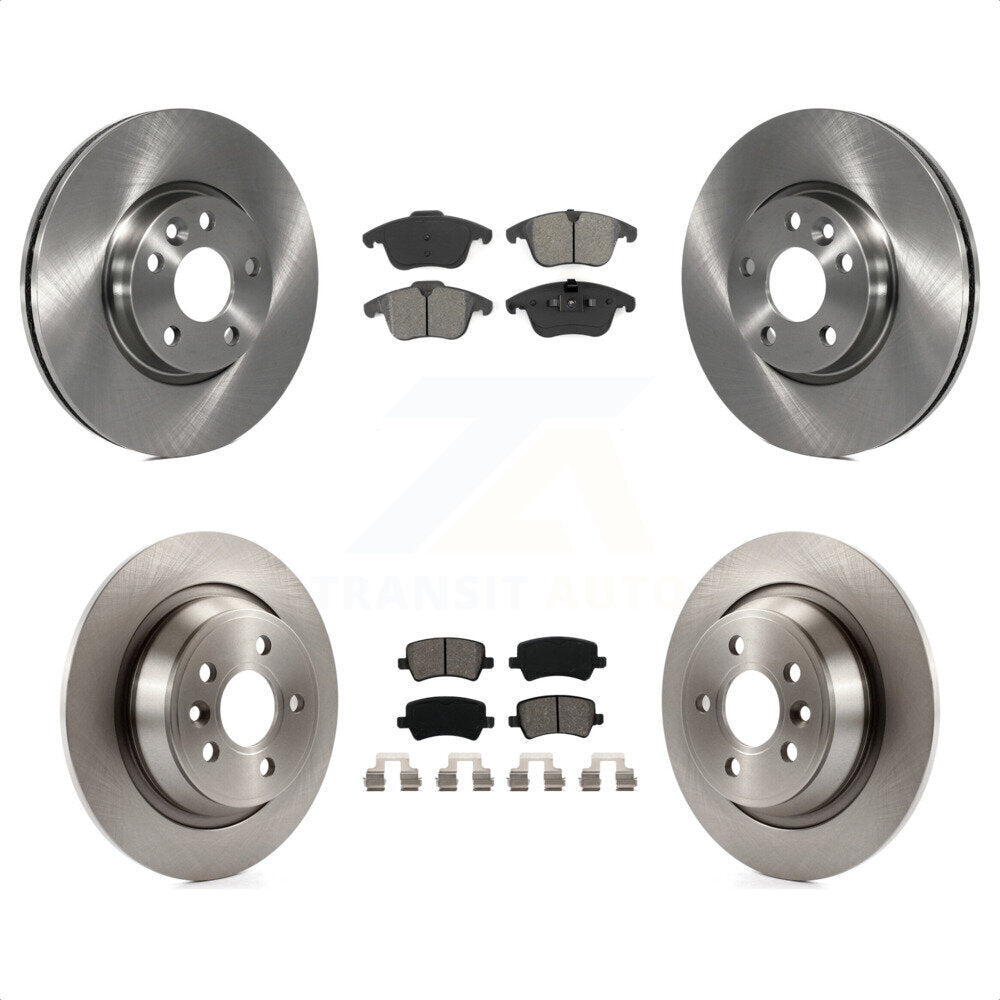 Front Rear Disc Brake Rotors And Semi-Metallic Pads Kit For 2012-2015 Land Rover Range Evoque K8S-101427 by Transit Auto