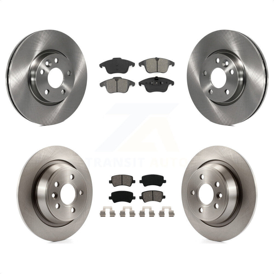 Front Rear Disc Brake Rotors And Semi-Metallic Pads Kit For 2012-2015 Land Rover Range Evoque K8S-101427 by Transit Auto