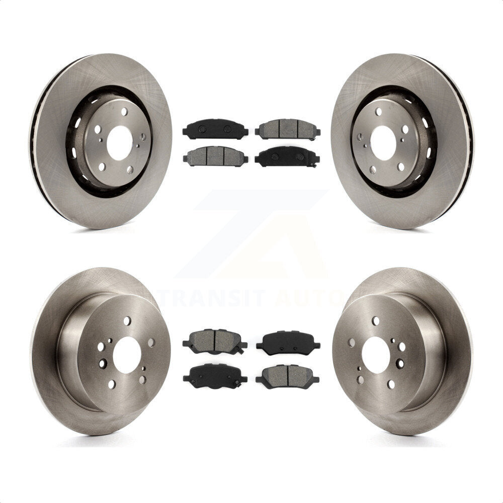 Front Rear Disc Brake Rotors And Semi-Metallic Pads Kit For 2009-2016 Toyota Venza K8S-101428 by Transit Auto