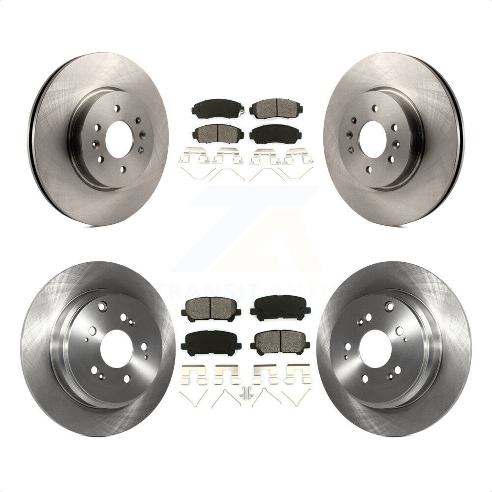 Front Rear Disc Brake Rotors And Semi-Metallic Pads Kit For 2011-2014 Honda Odyssey K8S-101430 by Transit Auto