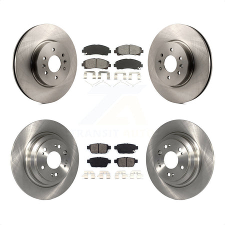 Front Rear Disc Brake Rotors And Semi-Metallic Pads Kit For 2009-2014 Acura TL K8S-101431 by Transit Auto