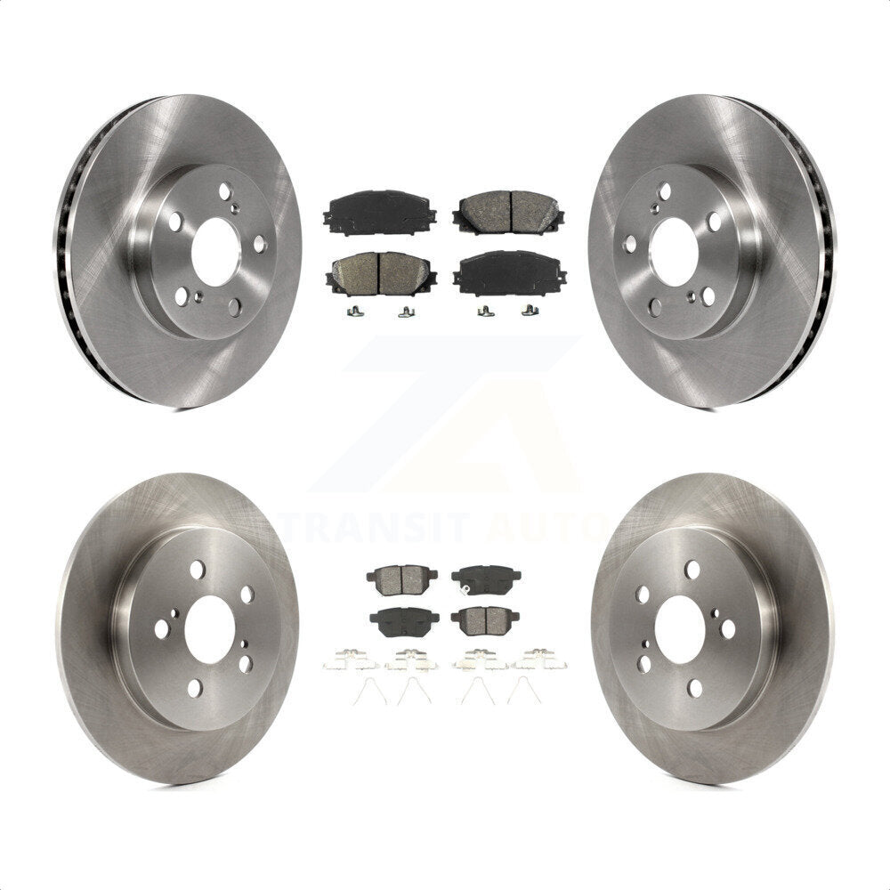 Front Rear Disc Brake Rotors And Semi-Metallic Pads Kit For Toyota Prius Lexus CT200h Plug-In K8S-101433 by Transit Auto