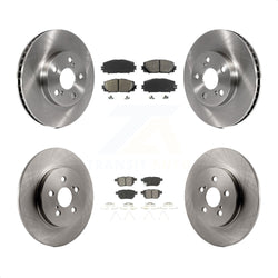 Front Rear Disc Brake Rotors And Semi-Metallic Pads Kit For Lexus CT200h K8S-101434