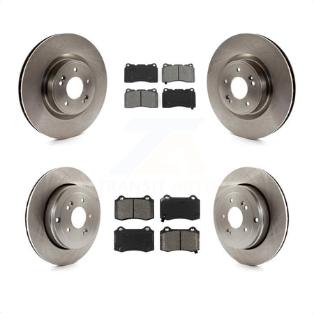 Front Rear Disc Brake Rotors And Semi-Metallic Pads Kit For Hyundai Genesis Coupe K8S-101438 by Transit Auto