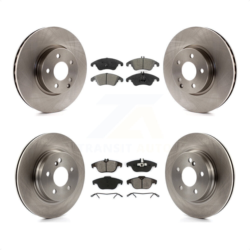 Front Rear Disc Brake Rotors And Semi-Metallic Pads Kit For Mercedes-Benz E350 C300 C350 K8S-101448 by Transit Auto