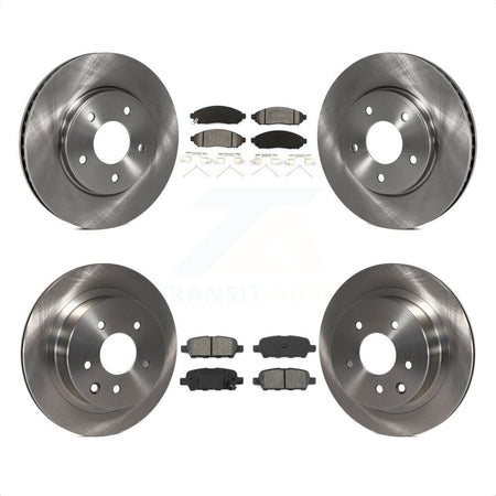 Front Rear Disc Brake Rotors And Semi-Metallic Pads Kit For Nissan LEAF K8S-101453 by Transit Auto