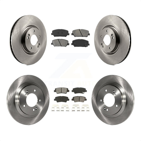 Front Rear Disc Brake Rotors And Semi-Metallic Pads Kit For 2013-2015 Kia Optima 2.0L With Electric Parking K8S-101461 by Transit Auto