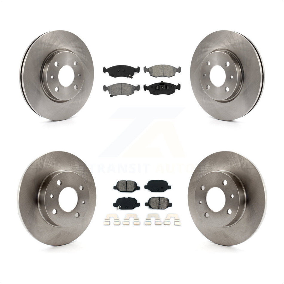 Front Rear Disc Brake Rotors And Semi-Metallic Pads Kit For Fiat 500 K8S-101467 by Transit Auto