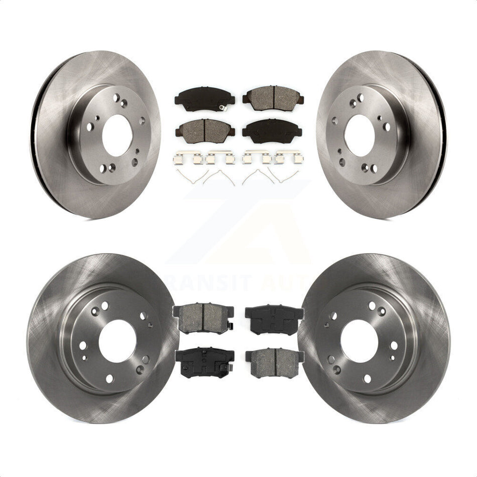 Front Rear Disc Brake Rotors And Semi-Metallic Pads Kit For 2013-2015 Acura ILX 1.5L K8S-101469 by Transit Auto