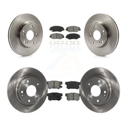 Front Rear Disc Brake Rotors And Semi-Metallic Pads Kit For 2013 Acura ILX 2.0L K8S-101477