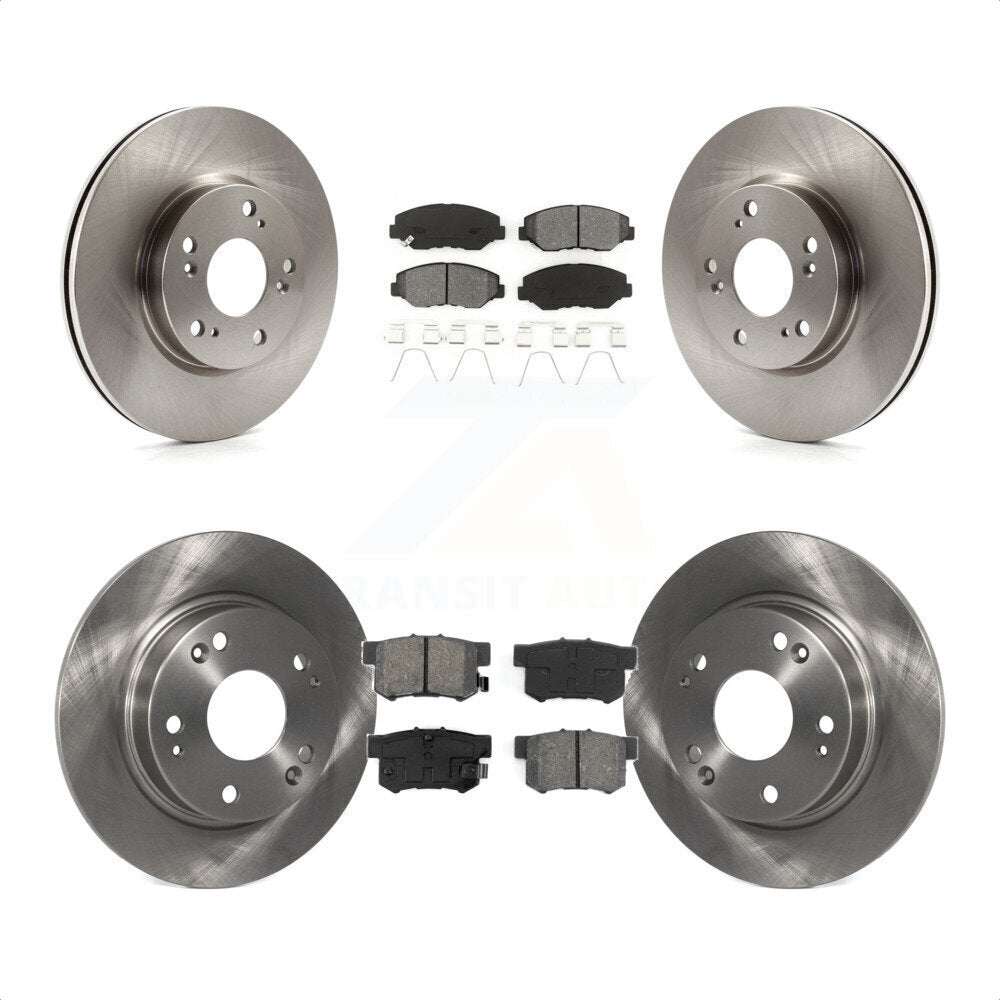 Front Rear Disc Brake Rotors And Semi-Metallic Pads Kit For 2013 Acura ILX 2.0L K8S-101477 by Transit Auto