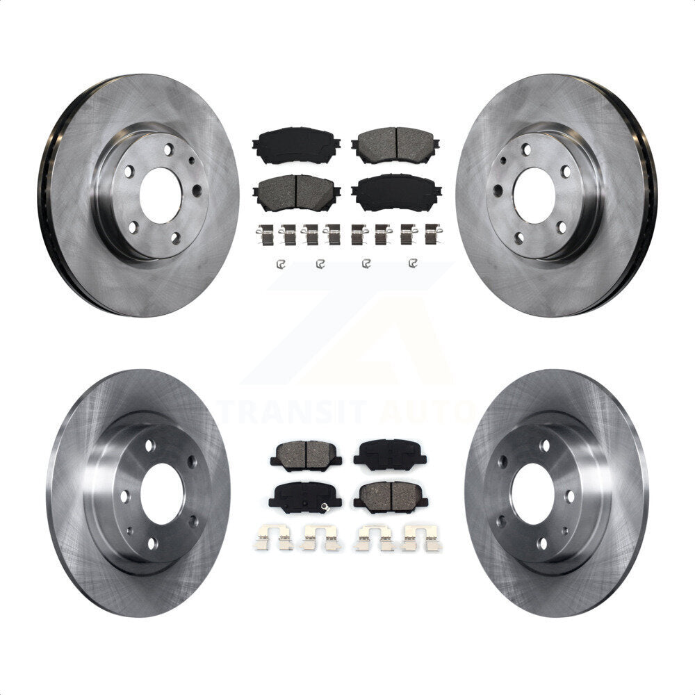 Front Rear Disc Brake Rotors And Semi-Metallic Pads Kit For Mazda 6 K8S-101481 by Transit Auto