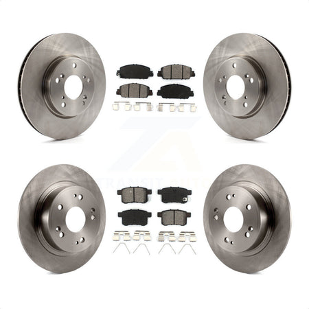 Front Rear Disc Brake Rotors And Semi-Metallic Pads Kit For Honda Accord K8S-101484 by Transit Auto