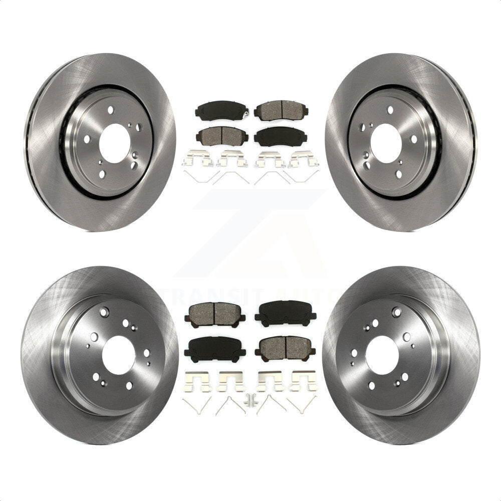 Front Rear Disc Brake Rotors And Semi-Metallic Pads Kit For 2015-2017 Honda Odyssey K8S-101489 by Transit Auto