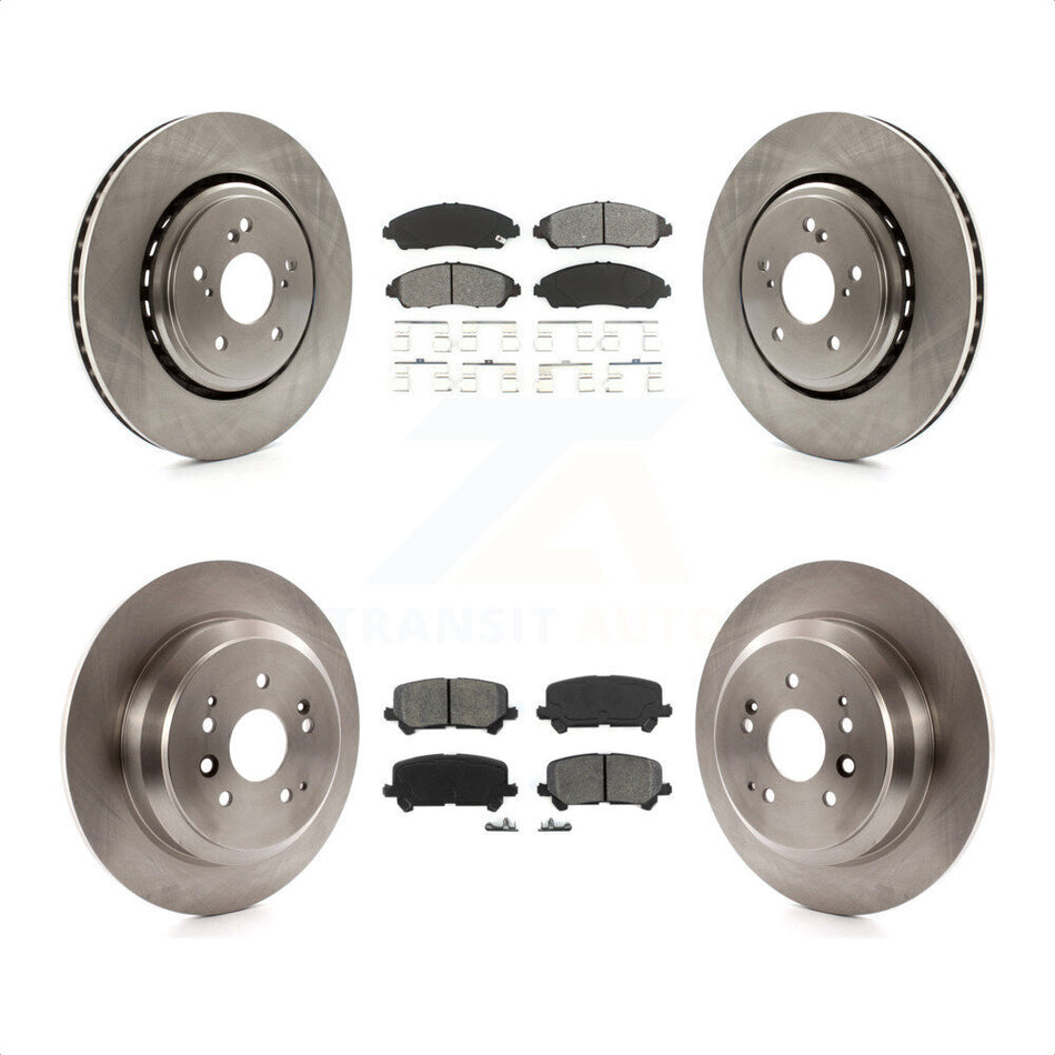 Front Rear Disc Brake Rotors And Semi-Metallic Pads Kit For 2014-2016 Acura MDX K8S-101494 by Transit Auto