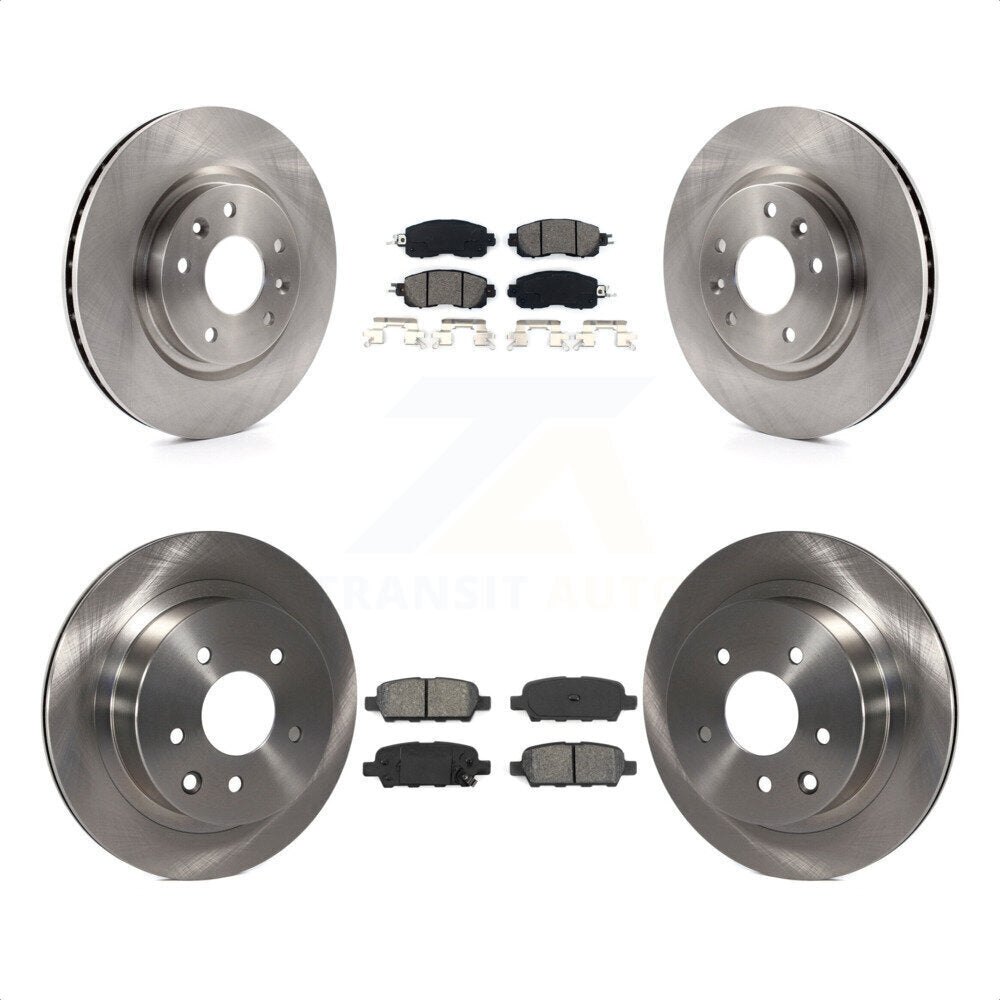 Front Rear Disc Brake Rotors And Semi-Metallic Pads Kit For Nissan LEAF K8S-101503 by Transit Auto