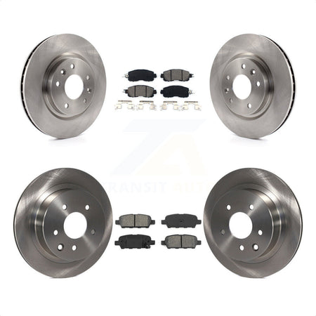 Front Rear Disc Brake Rotors And Semi-Metallic Pads Kit For Nissan LEAF K8S-101503 by Transit Auto