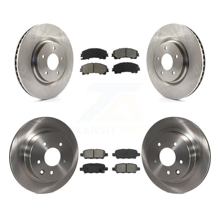 Front Rear Disc Brake Rotors And Semi-Metallic Pads Kit For Nissan Rogue K8S-101505 by Transit Auto