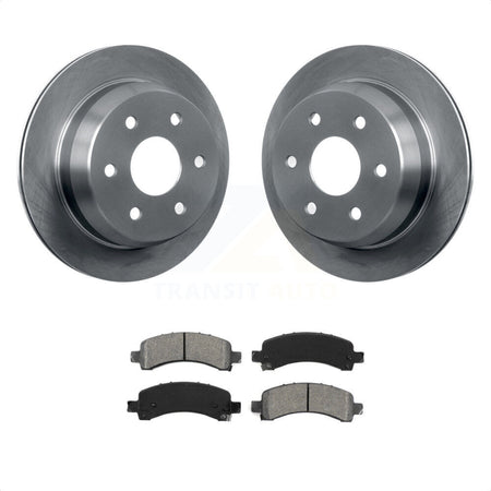 Rear Disc Brake Rotors And Semi-Metallic Pads Kit For 2002-2002 Chevrolet Suburban 1500 Avalanche K8S-101519 by Transit Auto