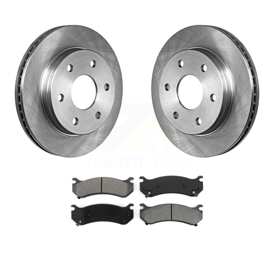 Rear Disc Brake Rotors And Semi-Metallic Pads Kit For Chevrolet Silverado 2500 HD GMC Sierra Hummer H2 1500 Suburban Yukon XL Avalanche Classic K8S-101522 by Transit Auto