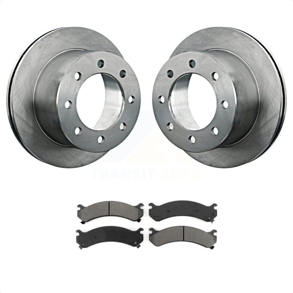 Rear Disc Brake Rotors And Semi-Metallic Pads Kit For Chevrolet Silverado 3500 HD GMC Sierra Classic K8S-101529 by Transit Auto