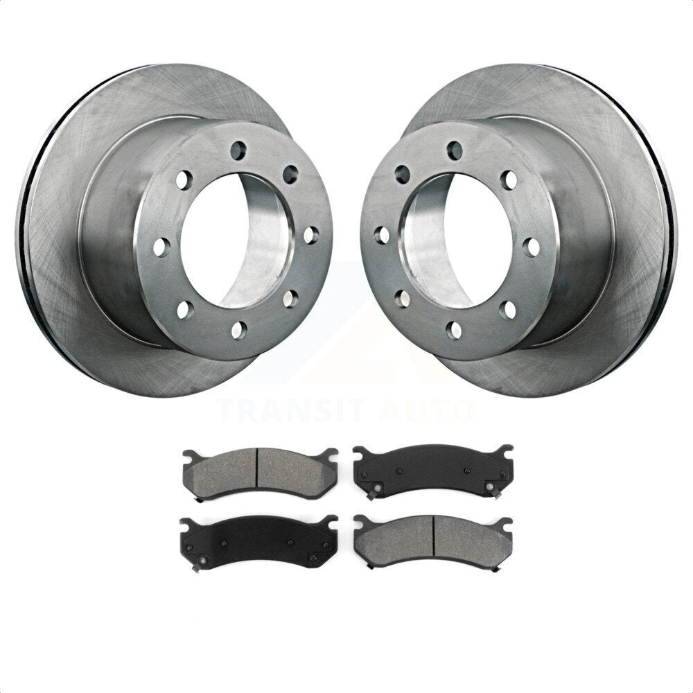 Rear Disc Brake Rotors And Semi-Metallic Pads Kit For 2007 GMC Sierra 3500 Classic With 12000 Lb GVW K8S-101530 by Transit Auto