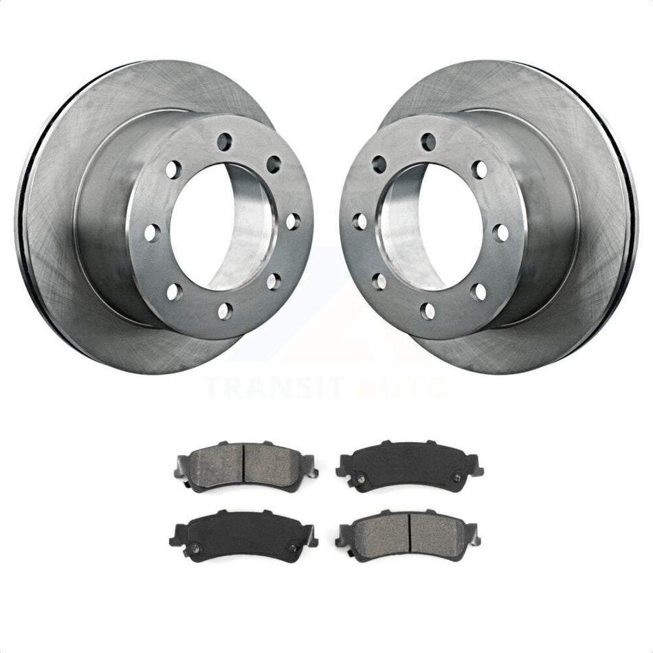 Rear Disc Brake Rotors And Semi-Metallic Pads Kit For 2001-2001 Chevrolet Silverado 3500 GMC Sierra K8S-101531 by Transit Auto