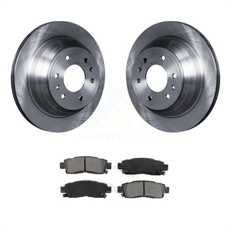 Rear Disc Brake Rotors And Semi-Metallic Pads Kit For Chevrolet Trailblazer GMC Envoy EXT XL Buick Rainier Oldsmobile Bravada XUV SSR Isuzu Ascender Saab 9-7x K8S-101534 by Transit Auto