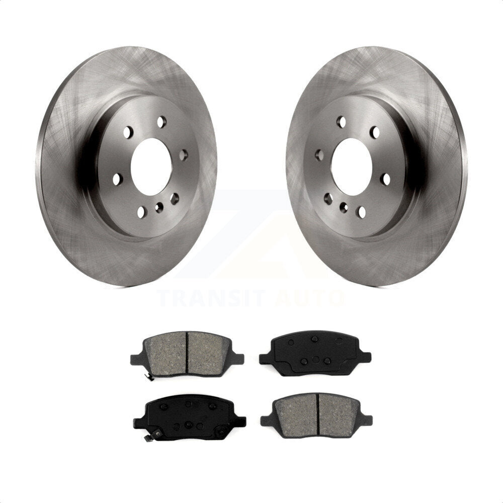 Rear Disc Brake Rotors And Semi-Metallic Pads Kit For Chevrolet Uplander Buick Terraza Pontiac Montana Saturn Relay K8S-101546 by Transit Auto