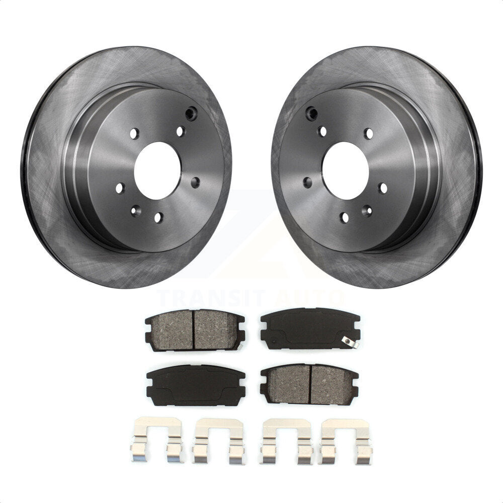 Rear Disc Brake Rotors And Semi-Metallic Pads Kit For Chevrolet Equinox Saturn Vue Captiva Sport Pontiac Torrent Suzuki XL-7 K8S-101553 by Transit Auto