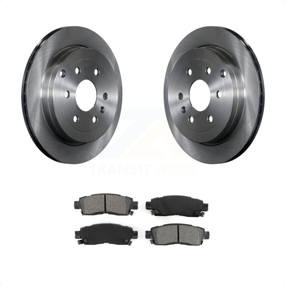 Rear Disc Brake Rotors And Semi-Metallic Pads Kit For Chevrolet Traverse GMC Acadia Buick Enclave Saturn Outlook Limited K8S-101554 by Transit Auto